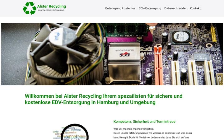 Screenshot of alster-recycling.de