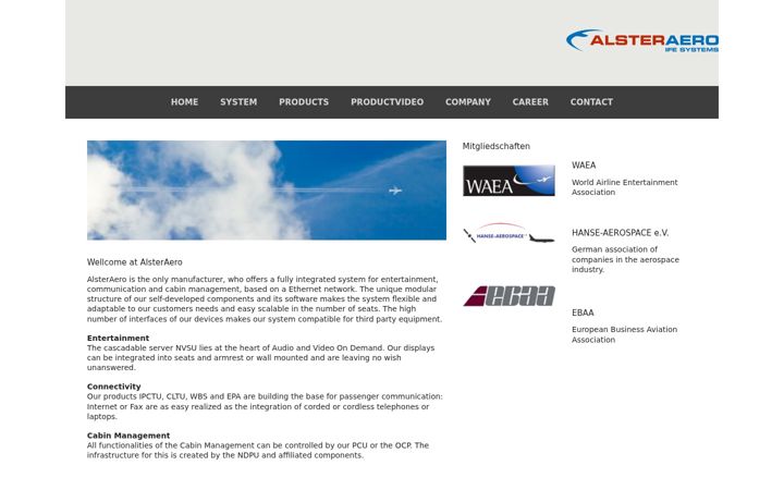 Screenshot of alsteraero.com
