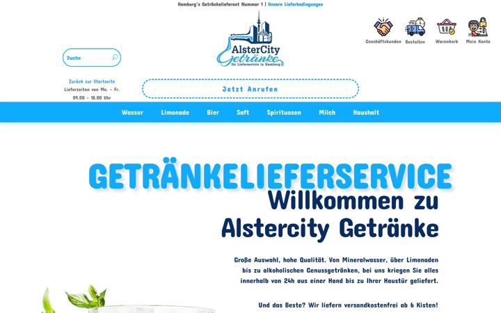 Screenshot of alstercity-getraenke.de