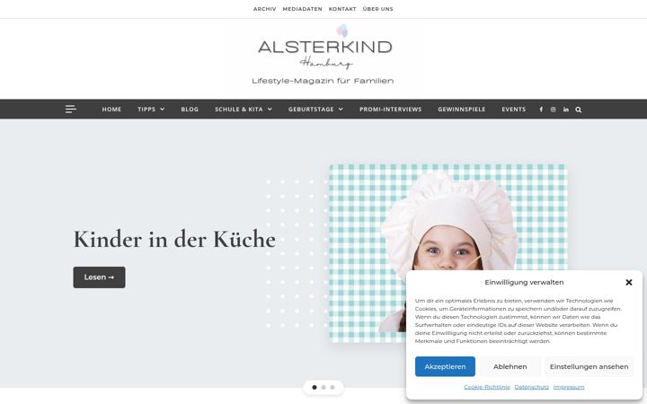 Screenshot di alsterkind-hamburg.de