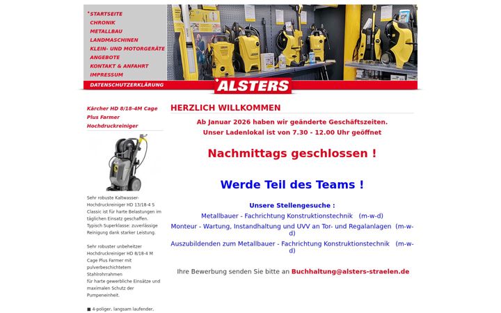 Screenshot of alsters-straelen.de
