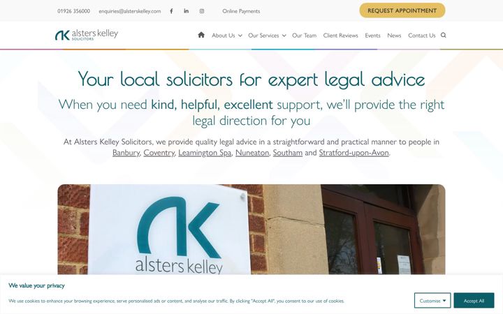 Screenshot of alsterskelley.com