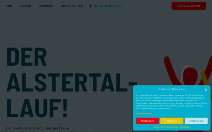 Screenshot of alstertallauf.de