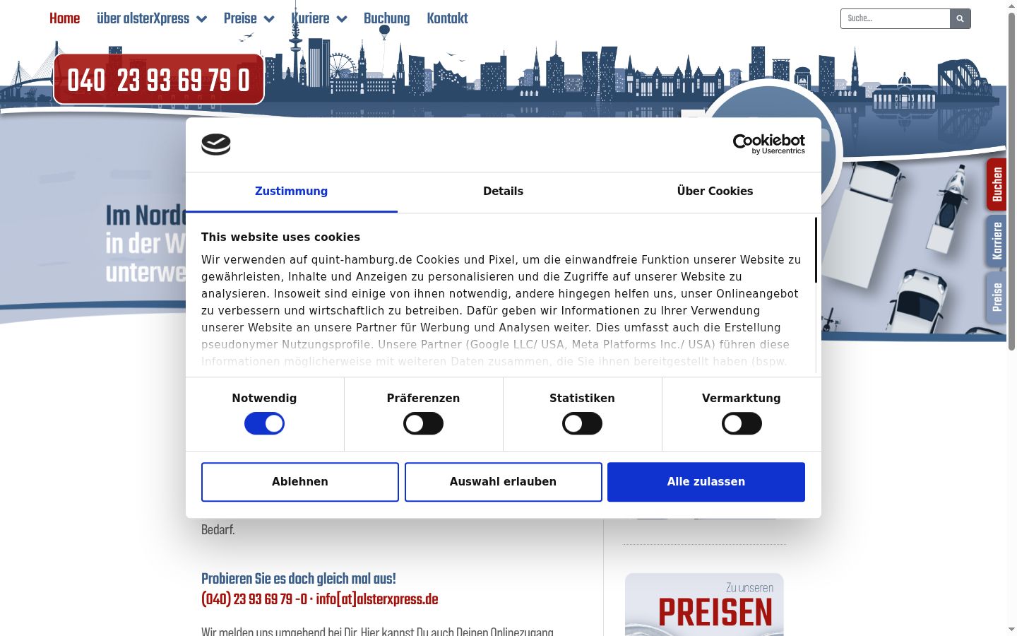 Zrzut ekranu banera zgody wyświetlanego przed jakąkolwiek interakcją