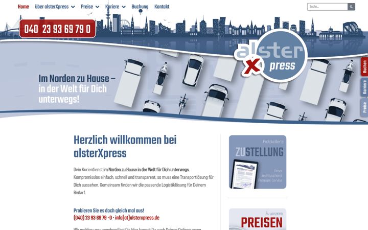 Screenshot stránky alsterxpress.de