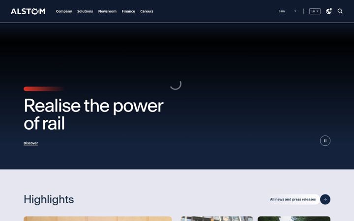 Captura de ecrã de alstom.com