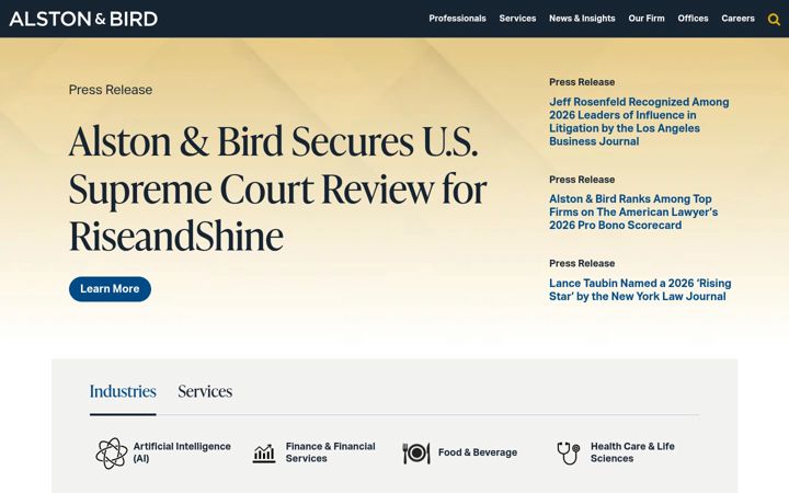 Screenshot of alston.com