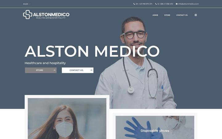 Screenshot stránky alstonmedico.com