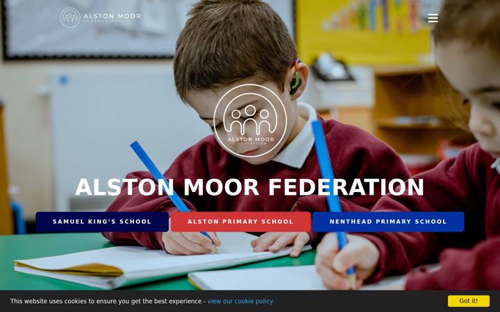 Screenshot of alstonmoorfederation.org.uk