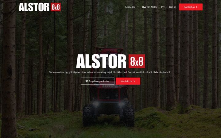 Screenshot stránky alstordanmark.dk
