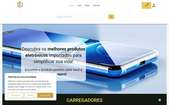 Screenshot stránky alstoreimportados.com.br