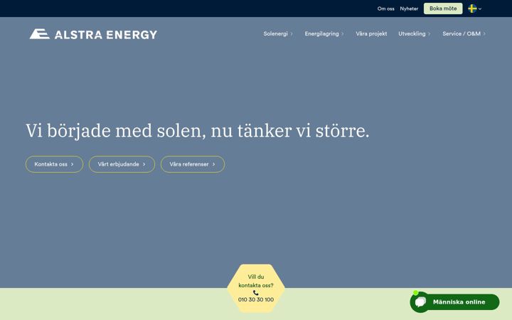 Screenshot of alstraenergy.se
