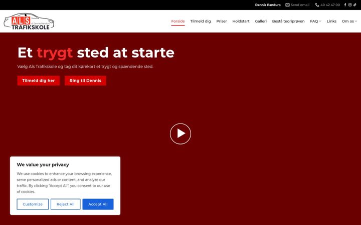 Screenshot of alstrafik.dk