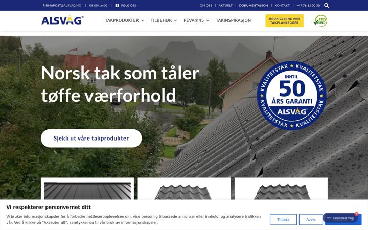 Screenshot of alsvag.no