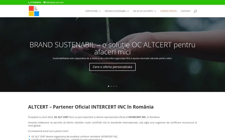 Screenshot of alt-cert.com