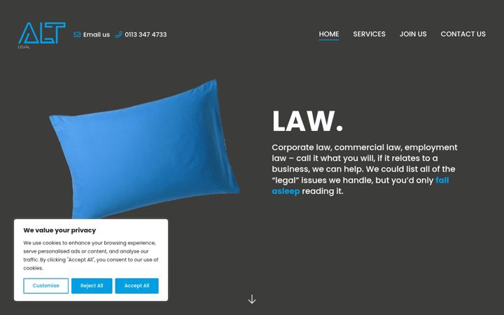 Screenshot of alt-legal.co.uk