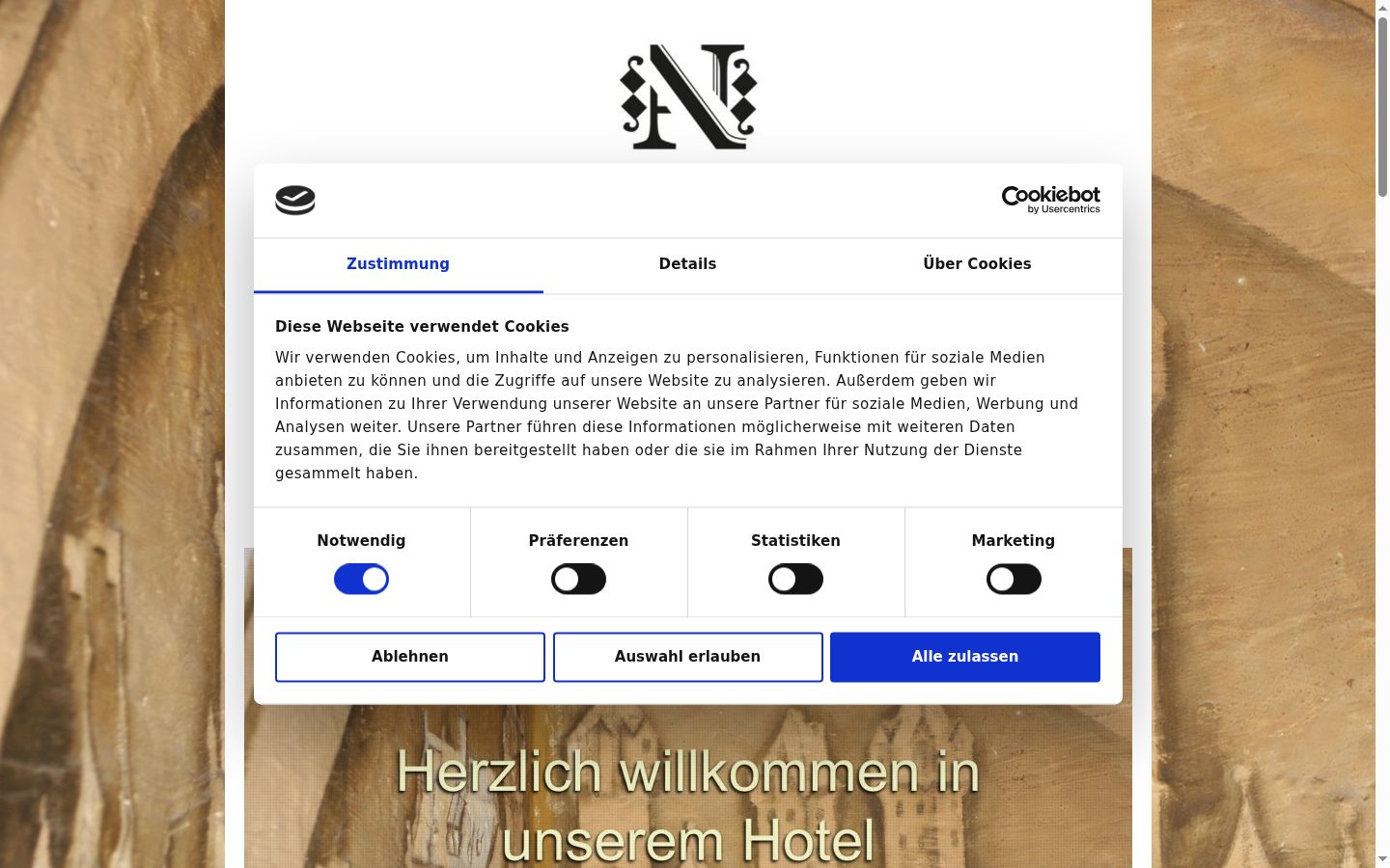 Capture d'écran de la bannière de consentement affichée avant toute interaction