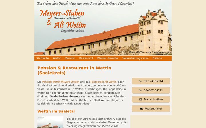 Screenshot of alt-wettin.de