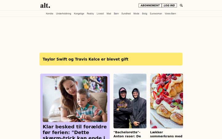 Screenshot of alt.dk