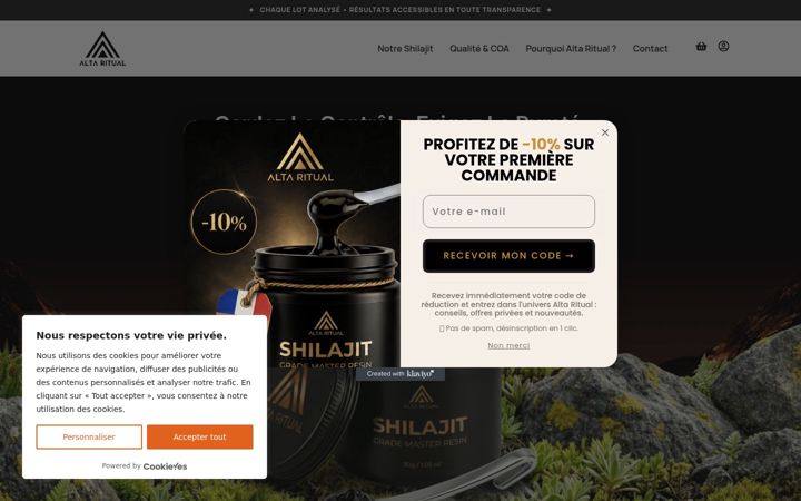 Screenshot of alta-ritual.com