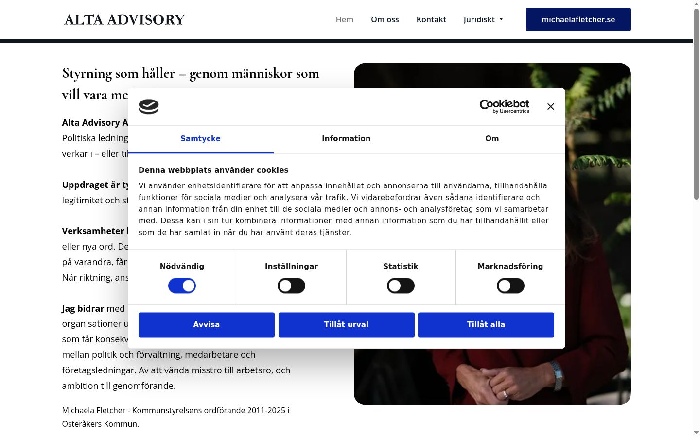 Sutikimo reklamjuostės, rodytos prieš bet kokią sąveiką, ekrano kopija