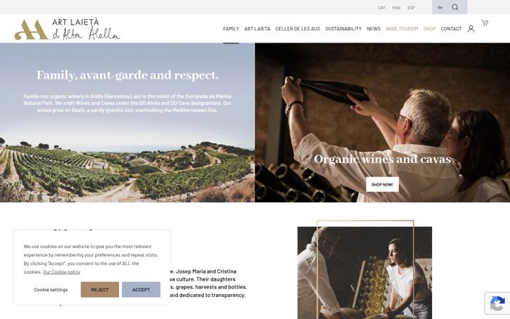 Screenshot of altaalella.wine