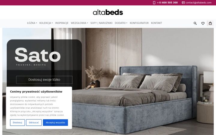 Screenshot von altabeds.com