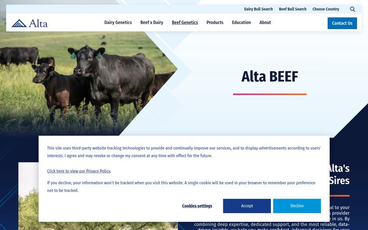 Screenshot von altabeef.com
