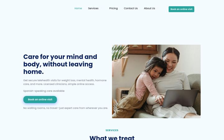 Ekraanipilt saidist altacaretelehealth.com