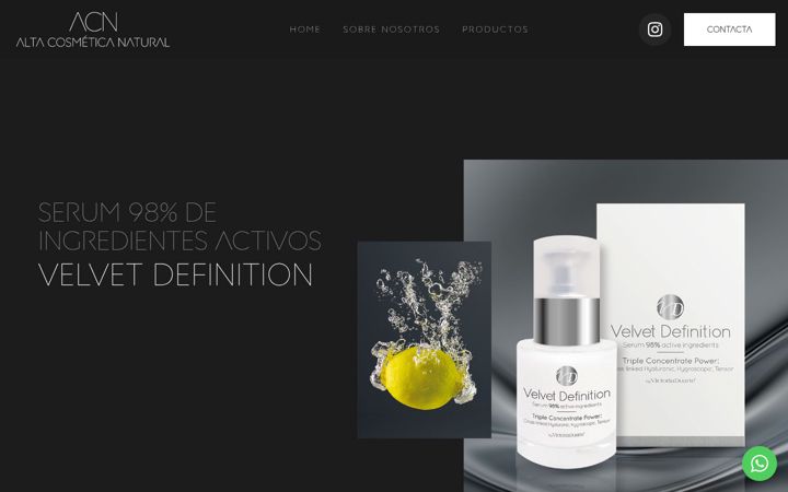 Screenshot di altacosmeticanatural.com
