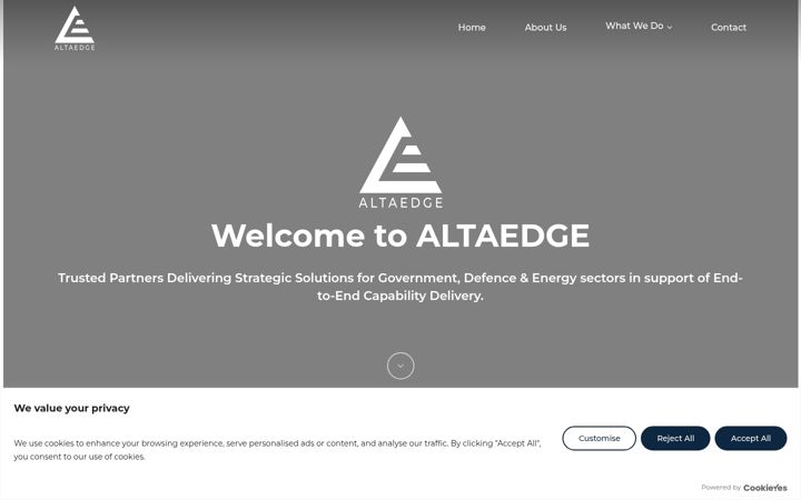 Screenshot of altaedge.co.uk