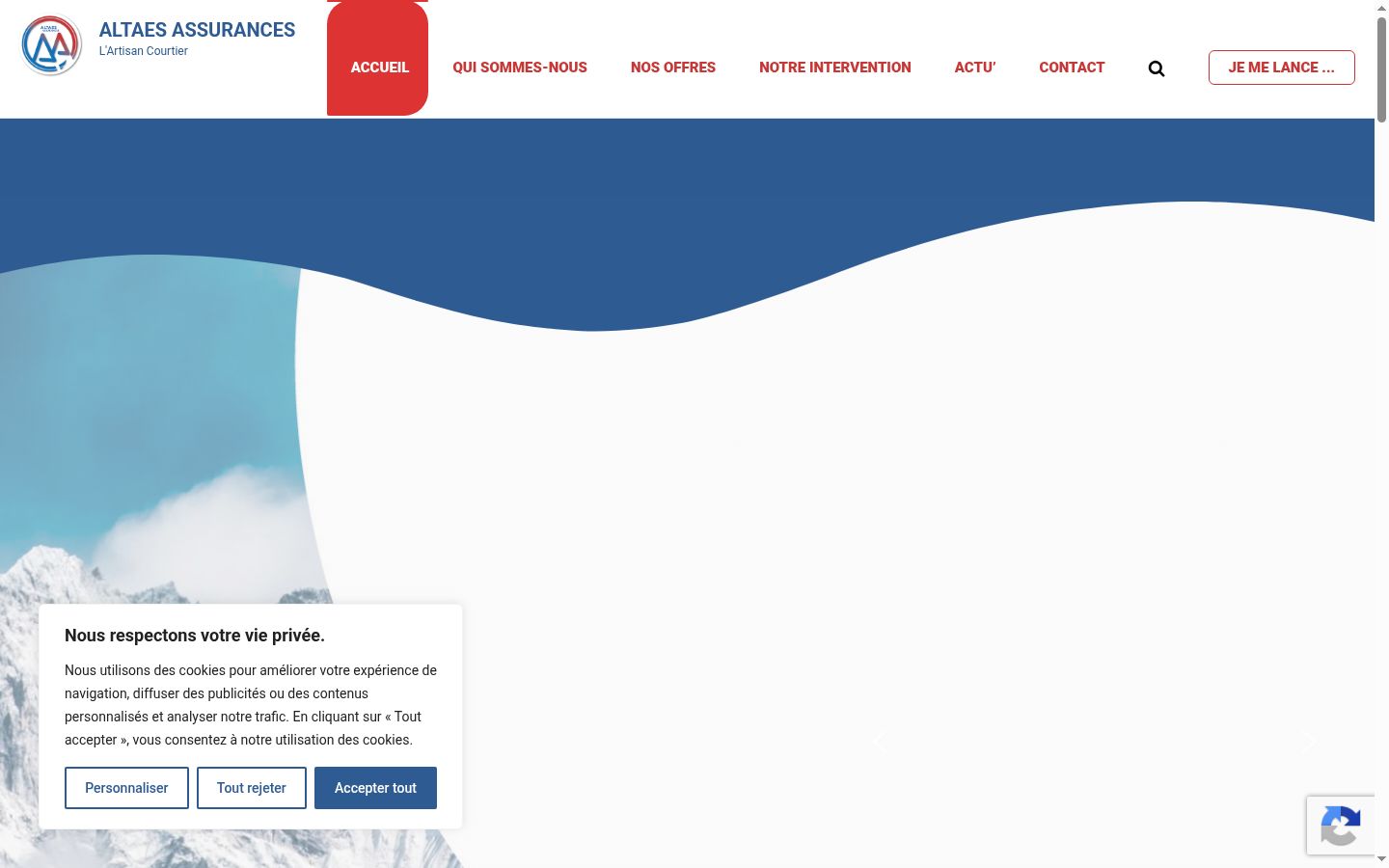 Screenshot del banner di consenso mostrato prima di qualsiasi interazione