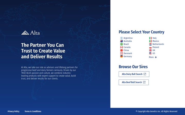 Screenshot of altagenetics.com