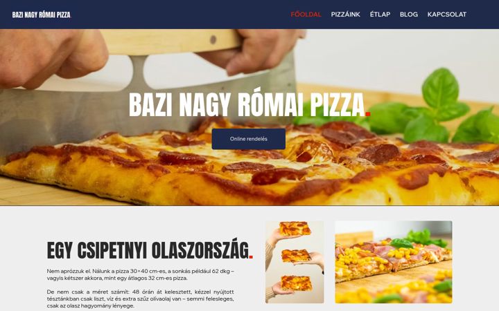 Skärmbild av altaglio.pizza