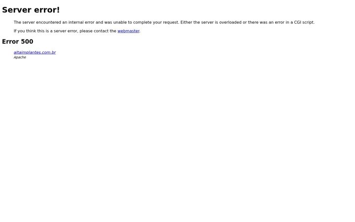 Screenshot of altaimplantes.com.br