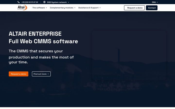 Ekraanipilt saidist altair-enterprise.co.uk