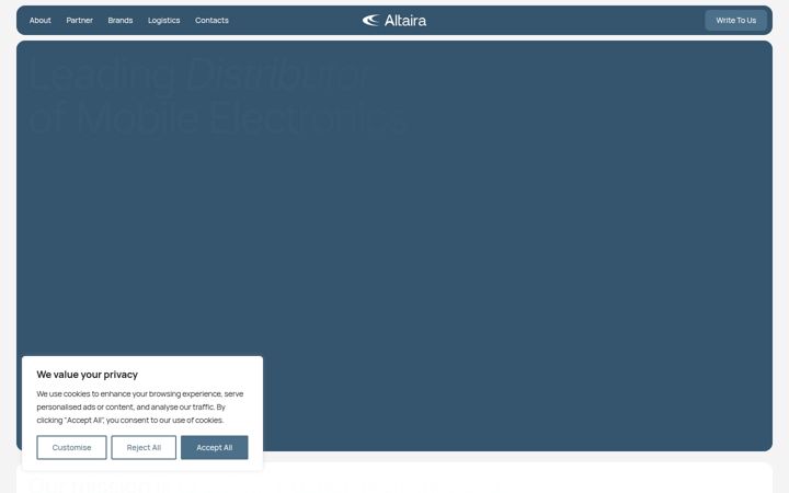 Screenshot of altairadynamics.com