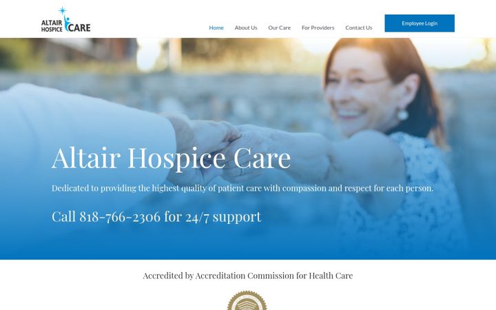 Screenshot von altairhospicecare.com