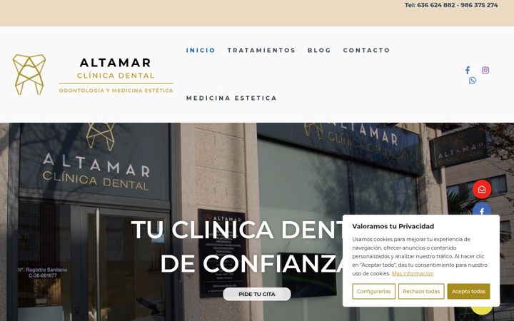 Screenshot of altamardental.es