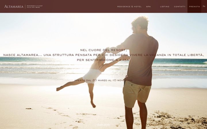 Screenshot of altamareacervia.com