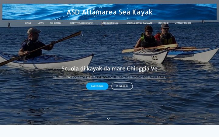 Screenshot of altamareakayak.it