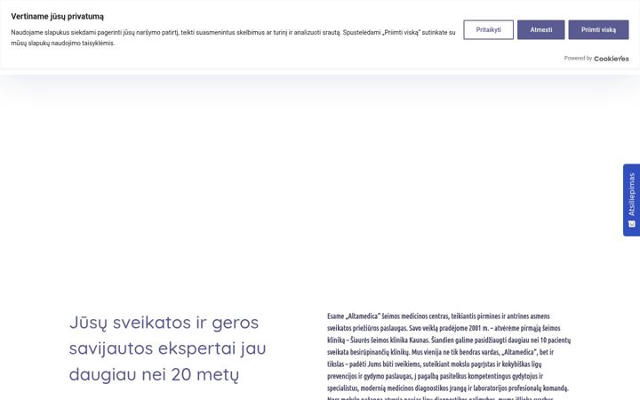 Screenshot of altamedica.lt