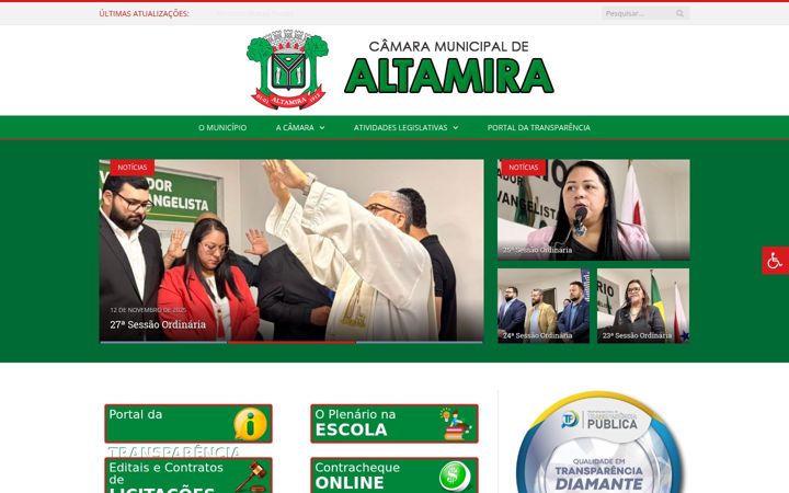 Screenshot of altamira.pa.leg.br