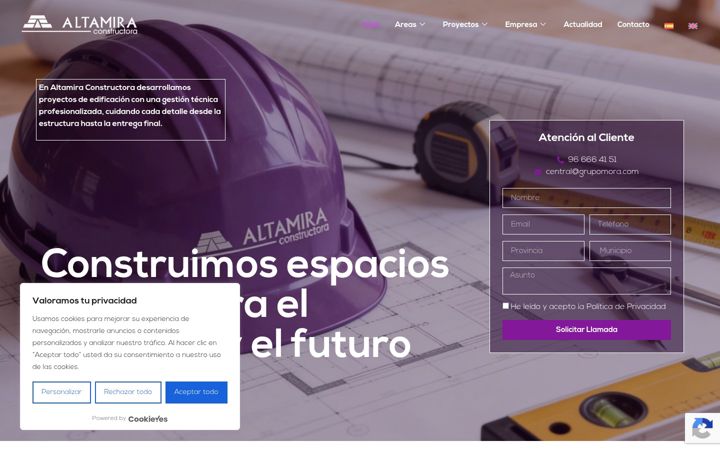 Screenshot of altamiraconstructora.com