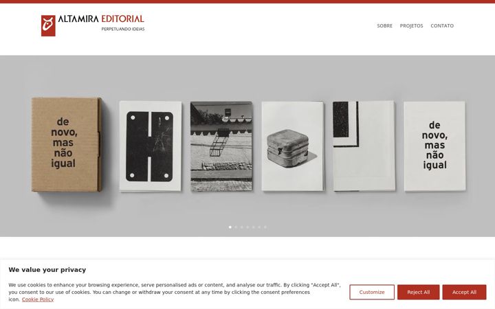 Screenshot of altamiraeditorial.com.br