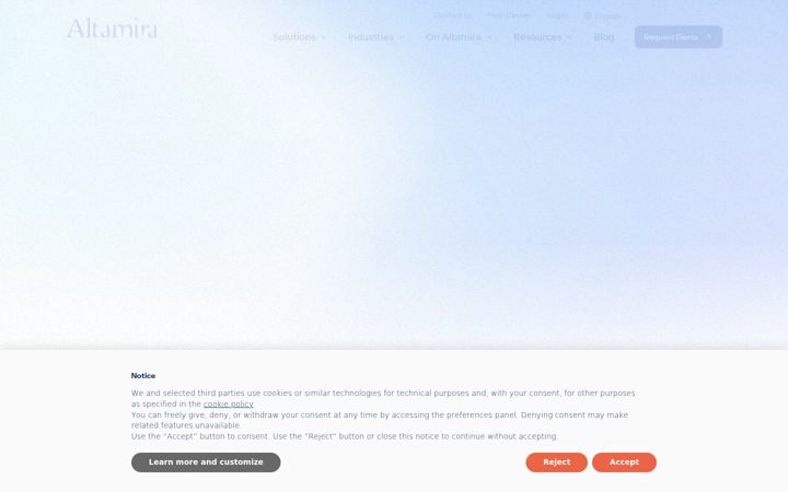 Screenshot of altamirahrm.com