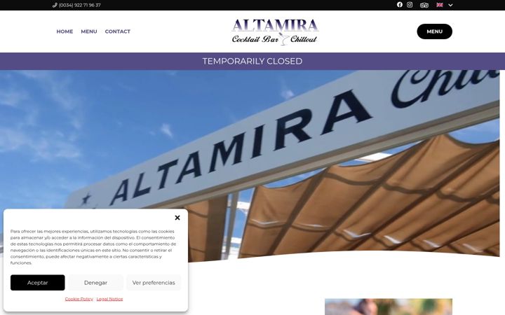 Screenshot of altamiratenerife.es