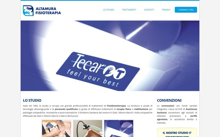Screenshot of altamurafisioterapia.it