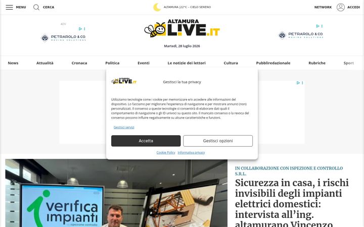 Screenshot of altamuralive.it