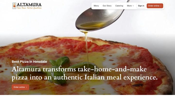 Screenshot of altamurapizza.com